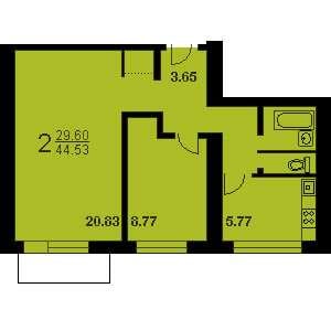 Дом II-18 планировка двухкомнатной квартиры 2