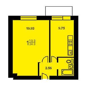 Дом II-18 планировка однокомнатной квартиры