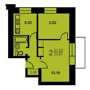 Дом II-29 планировка двухкомнатной квартиры 2