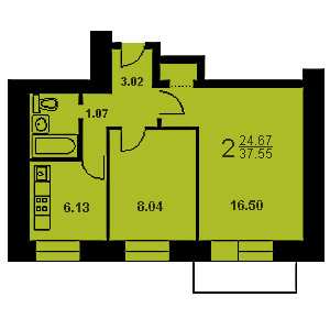 Дом II-29 планировка двухкомнатной квартиры 4