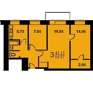 Дом II-29 планировка трехкомнатной квартиры 2