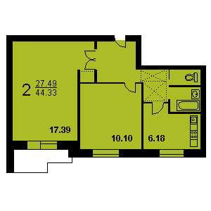 Дом II-57 планировка двухкомнатной квартиры