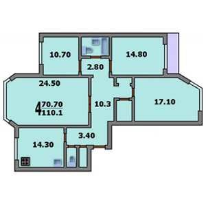 Дом П-44М планировка четырехкомнатной квартиры