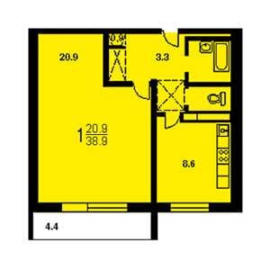 Дом П-46 планировка однокомнатной квартиры