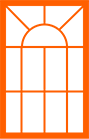 Окно с комбинированной декоративной раскладкой